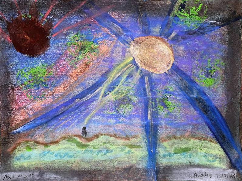 Abstract painting: Axis Mundi